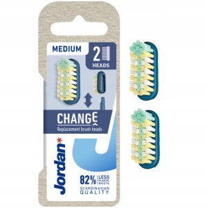 Wymienne Końcówki do Szczoteczki Jordan Change Medium (2szt.)