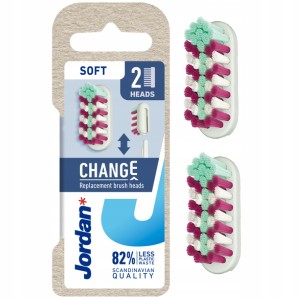 Wymienne Końcówki do Szczoteczki Jordan Change Miękkie Włosie (2szt.)