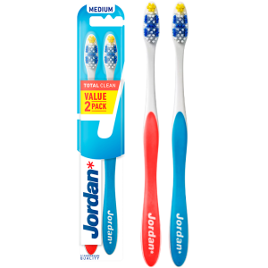 Szczoteczka do Zębów Jordan Total Clean Medium 2-pack