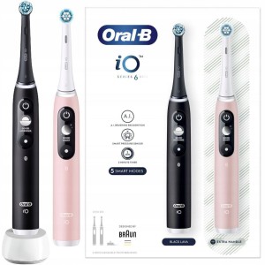 Szczoteczka Magnetyczna Oral-B iO Series 6 Duo Czarna i Różowa