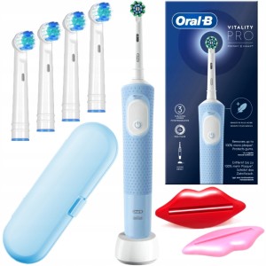 Szczoteczka Elektryczna Oral-B Vitality Pro D103 Niebieska Zestaw