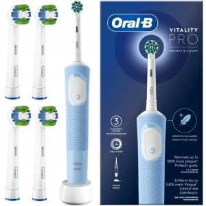 Szczoteczka Elektryczna Oral-B Vitality Pro D103 Niebieska Zestaw