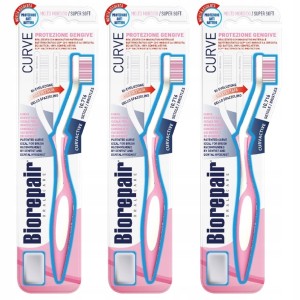 Szczoteczka do Zębów Zakrzywiona Biorepair Curve Ochrona Dziąseł (3szt.)