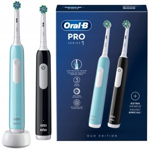 Szczoteczka Elektryczna Oral-B Pro Series 1 Duo Czarna i Niebieska