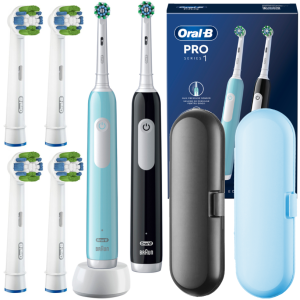 Szczoteczka Elektryczna Oral-B Pro Series 1 Duo Czarna i Niebieska z Etui