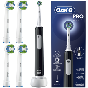 Szczoteczka Elektryczna Oral-B Pro Series 1 Black z Końcówkami