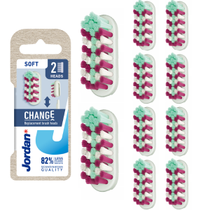 Wymienne Końcówki do Szczoteczki Jordan Change Miękkie Włosie (5x2szt.)