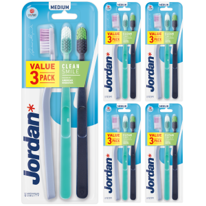 Szczoteczka do Zębów Jordan Clean Smile Medium 3-pack (5szt.)