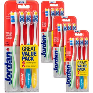Szczoteczka do Zębów Jordan Total Clean Medium 4-pack (4szt.)