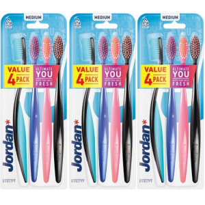 Szczoteczki Manualne do Zębów Jordan Ultimate You Medium 4-pack (3szt.)