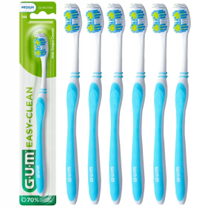 Szczoteczka do Zębów GUM EASY-CLEAN Średnie Włosie (6szt.)