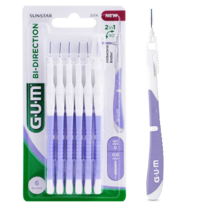 Szczoteczki Międzyzębowe GUM BI-DIRECTION 0,6 mm Wrzosowe 6szt.