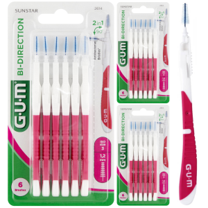 Szczoteczki Międzyzębowe GUM BI-DIRECTION 1,2mm Różowe (3x6szt.)