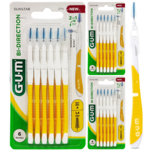 Szczoteczki Międzyzębowe GUM BI-DIRECTION 1,4mm Pomarańczowe (3x6szt.)