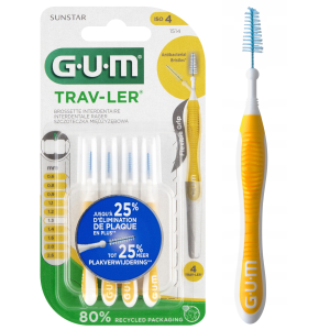 Szczoteczki Międzyzębowe GUM TRAV-LER 1,3 mm Żółte 6szt.