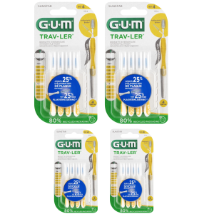 Szczoteczki Międzyzębowe GUM TRAV-LER 1,3 mm Żółte (3x6szt.)
