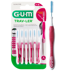Szczoteczki Międzyzębowe GUM TRAV-LER 1,4 mm Różowe 6szt.