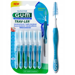 Szczoteczki Międzyzębowe GUM TRAV-LER 1,6 mm Niebieskie 6szt.