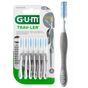 Szczoteczki Międzyzębowe GUM TRAV-LER 2,0 mm Szare 6szt.