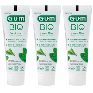Pasta do Zębów GUM BIO Fresh Mint z Aloesem 75ml (3szt.)