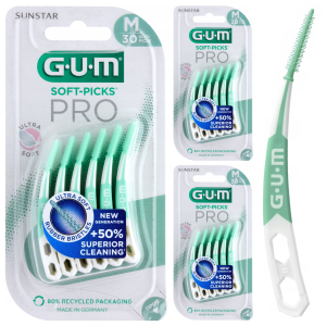 Szczoteczki Międzyzębowe GUM SOFT PICKS PRO Średnie 3x30szt.