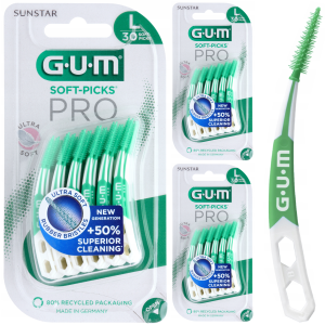 Szczoteczki Międzyzębowe GUM SOFT PICKS PRO Duże 3xd30szt.