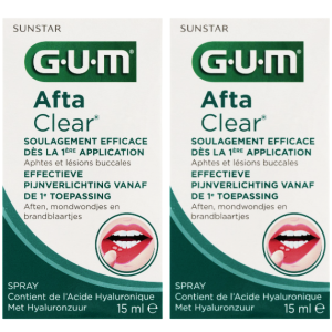 Spray na Afty Sunstar GUM AftaClear (15ml) 2szt.