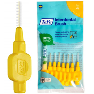 Szczoteczki Międzyzębowe TePe 0.7mm Żółte 8szt. 