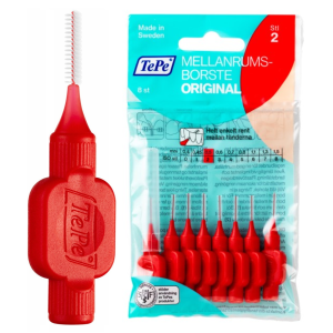 Szczoteczki Międzyzębowe TePe 0.5mm Czerwone 8szt.