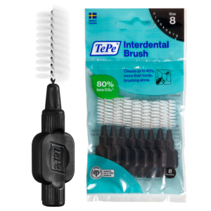 Szczoteczki Międzyzębowe TePe 1.5mm Czarne 8szt.