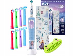 Szczoteczka Elektryczna Oral-B Vitality Pro D103 Kids Frozen + Travel Case + 4 Końcówki + Wyciskacz
