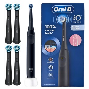 Zestaw, Szczoteczka Magnetyczna Oral-B iO Series 2 - Czarna + 4 Końcówki Ultimate Clean