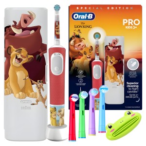 Szczoteczka Elektryczna Oral-B Vitality Pro D103 Kids Lion King + Travel Case + 4 końcówki + wyciskacz