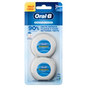 Oral-B Essential Floss Mint Waxed Nić Dentystyczna 100m Duo-pack