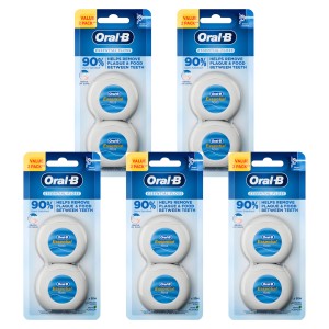 5x Oral-B Essential Floss Mint Waxed Nić Dentystyczna 100m Duo-pack