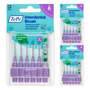 3x Szczoteczki Międzyzębowe do Jamy Ustnej TePe 1.1mm Fiolet 6szt. Wyciorki