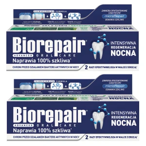 2 Pasta do Zębów BioRepair Night na Noc Bez Fluoru remineralizująca na noc