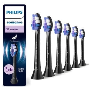 Końcówki do Szczoteczki Philips Sonicare S2 Sensitive 6-pak - Czarne