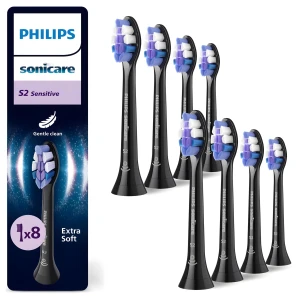 Końcówki do Szczoteczki Philips Sonicare S2 Sensitive 8-pak - Czarne