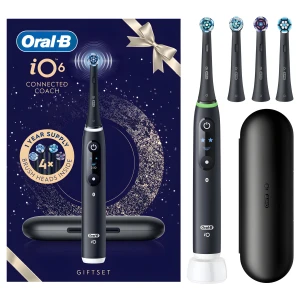 Szczoteczka Magnetyczna Elektryczna Oral-B iO 6 Gift Set Czarna, 4 Końcówki