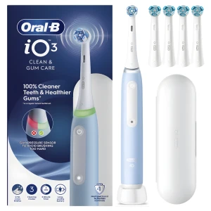 Zestaw, Szczoteczka magnetyczna Oral-B iO Series 3 niebieska, 4 końcówki