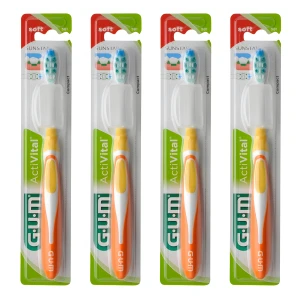 4x Szczoteczka manualna do zębów GumActivital Compact 581 miękka Soft