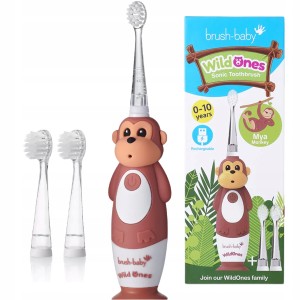Szczoteczka Soniczna Dla Dzieci Brush-Baby WildOnes Małpa
