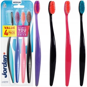 Szczoteczki Manualne do Zębów Jordan Ultimate You Medium 4-pack