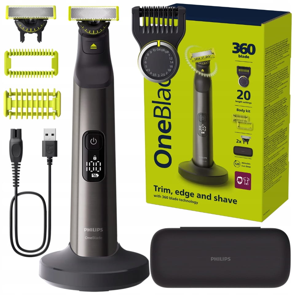 Wodoodporna Maszynka do Brody i Zarostu Philips OneBlade QP6652/61 + Etui EAN (GTIN) 8720689027298