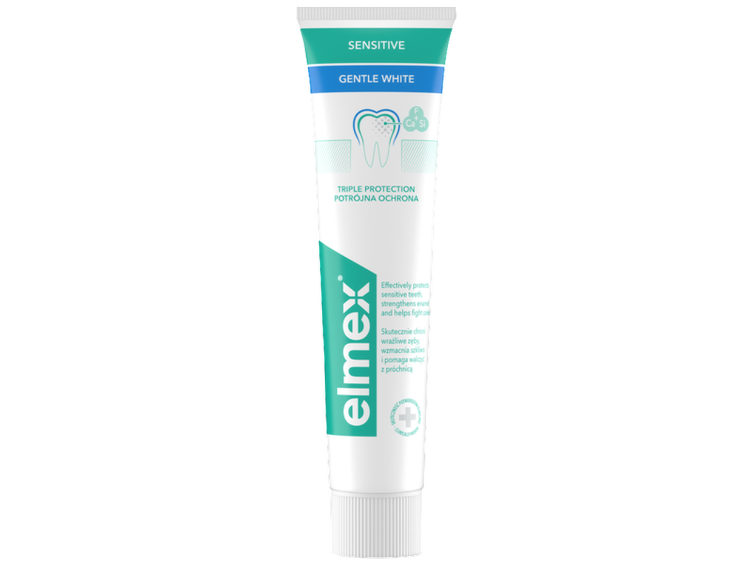 Zestaw 3X Elmex Sensitive Gentle White pasta wybielająca Stan opakowania oryginalne