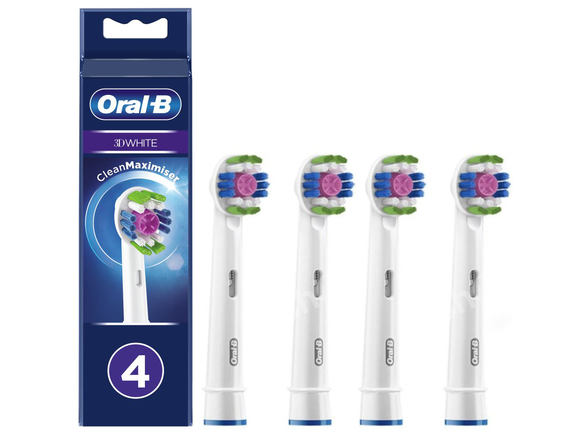 Oryginalne Końcówki Braun Oral-B 3D White - 4 szt głowice do szczoteczki Kod producenta Końcówka Oral-B EB18 3D White