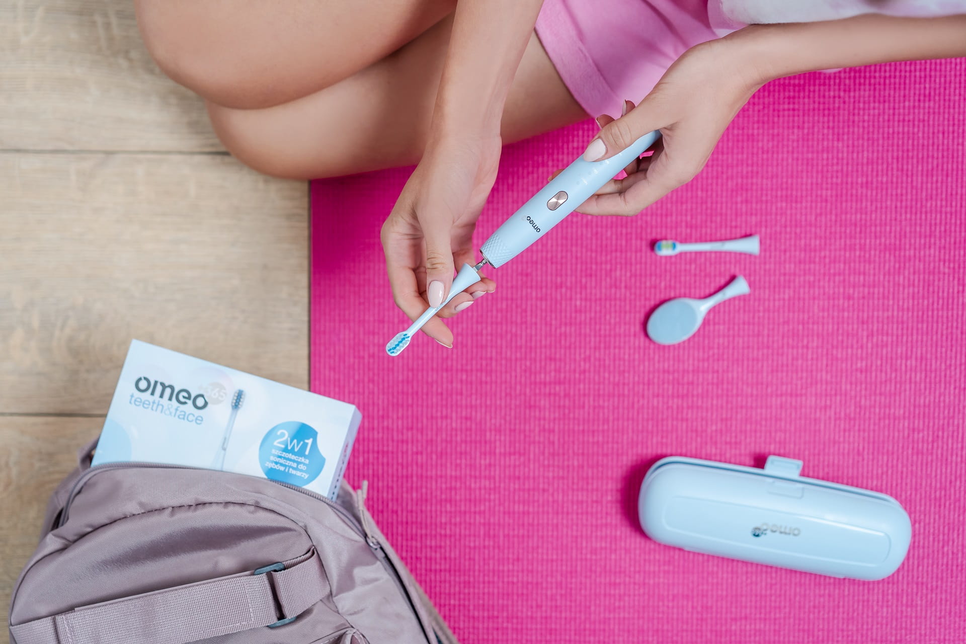 2x Szczoteczka Soniczna do Zębów OMEO +365 Dwupak Niebieska + Biała Marka OMEO