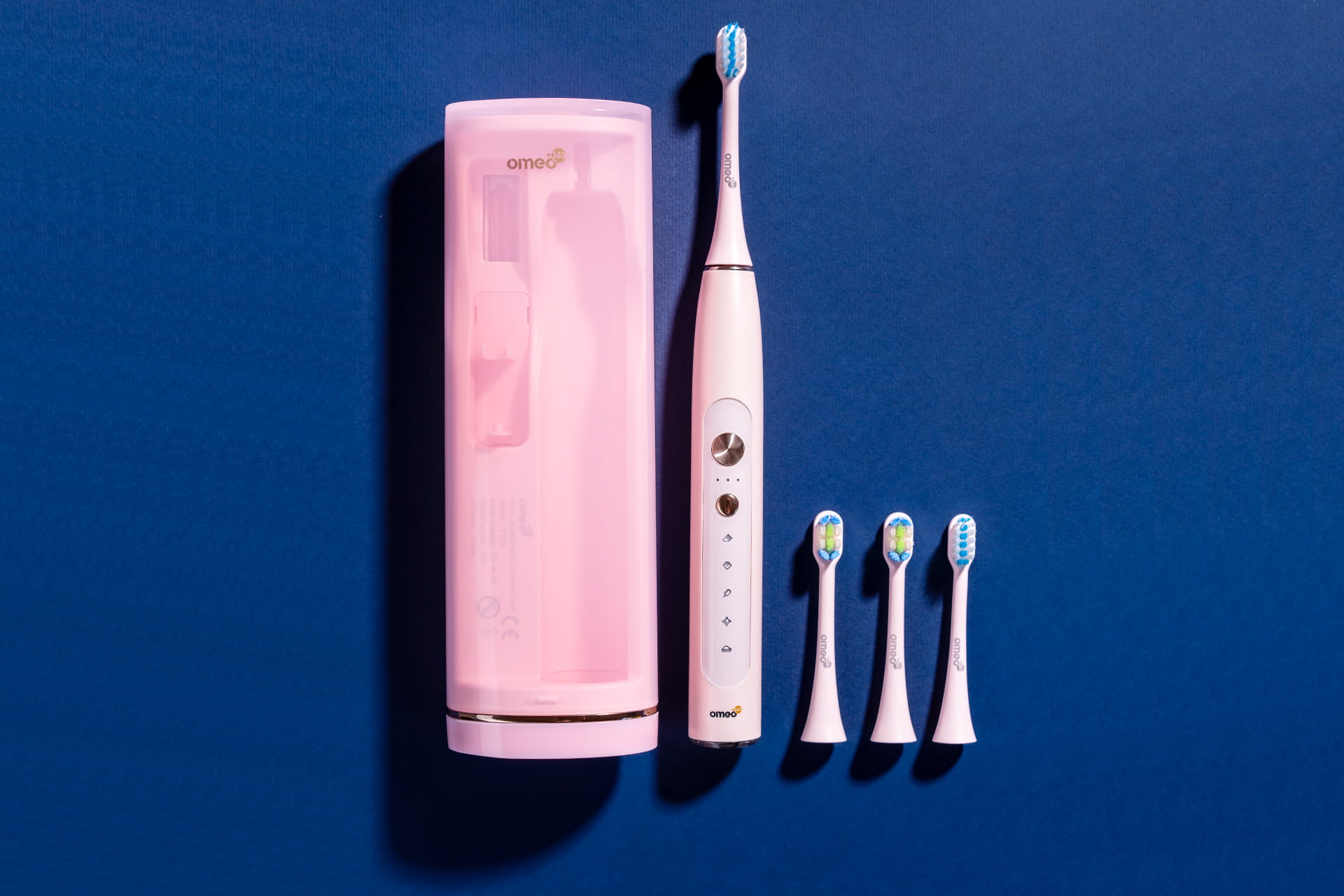 2x Szczoteczka Elektryczna Soniczna do Zębów OMEO +365 Classic + UV Kolor dominujący czarny