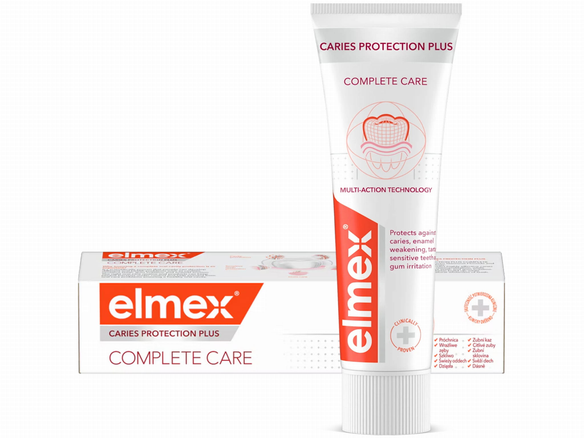 Elmex Caries Complete Protection 75 ml – pasta przeciw próchnicy Stan opakowania oryginalne